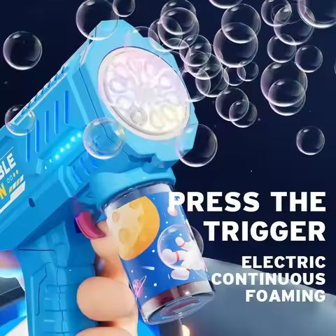 Full-Automatic Space Bubble Blowing Toy Bubble Gun Outdoor Bubble Machine Gift Holiday Gift Toy (Without Bubble Water) https://tinyurl.com/29tfxg6s