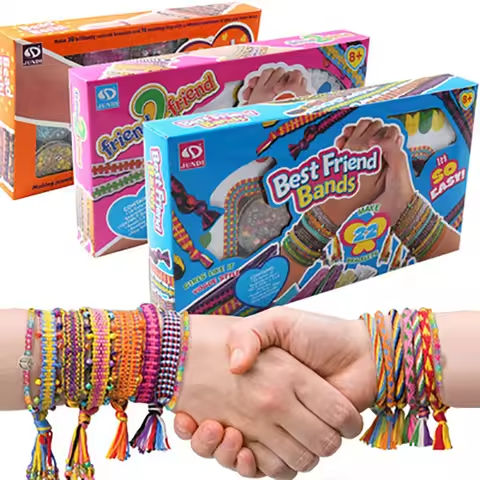 Girls DIY Bracelet Making Kit Jewellery Making Kit Arts for Kids Friendship  Craft Kit for 5-12 Years Old Kid Girls toys gift https://tinyurl.com/2asnr924