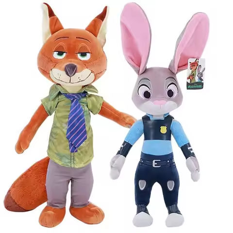 40-60cm Disney Nick Wilde Rabbit Judy Hopps Plush Toys Doll Movie Zootopia Plush Cute Soft Stuffed Animals Toys Children Gift https://tinyurl.com/2y62og6g