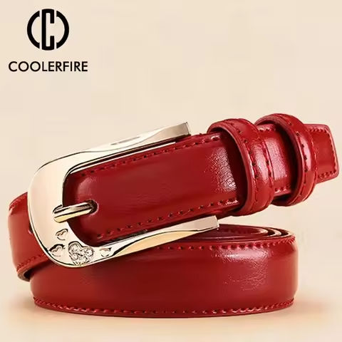 Casual Belt Stylish Women’s Waistband Red Brown Belt Female Belt Ladies Designer Fashion Stylish Women’s Belts LB018 https://tinyurl.com/27mcpsm3
