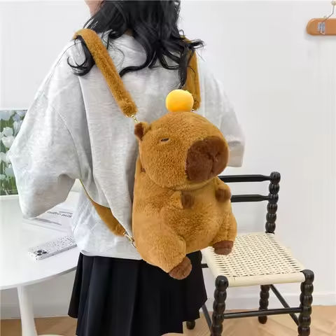 Capybara Plush Backpack Kawaii Fashion Plushie Doll Fur Bag Children’s Bag Shoulder Bag Mini Knapsack Bags Gifts For Girlfriend https://tinyurl.com/2avf5nor