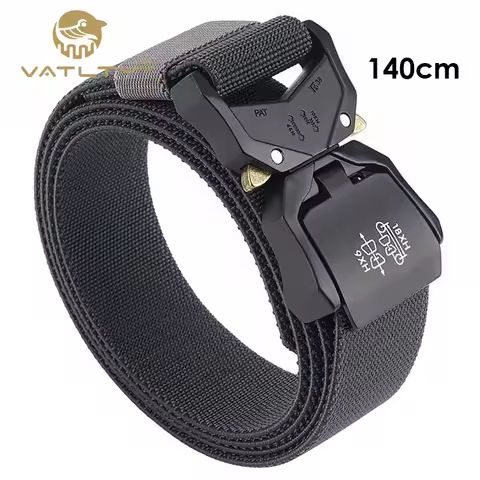 VATLTY 140cm Elastic Belt For Men Aluminum Alloy Quick Release Buckle Strong Nylon Tactical Belt Male Military Accessories https://tinyurl.com/2bj3aueg