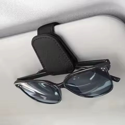 1Pcs Sunglasses Holder Is Suitable for Car Sunshades Magnetic Leather Sunglasses Clip and Ticket Clip Car Sunshade Accessories https://tinyurl.com/27ujpelj