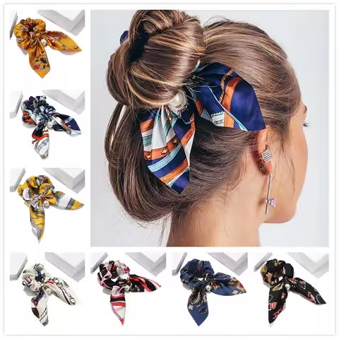 New Chiffon Bowknot Elastic Hair Bands For Women Girls Solid Color Scrunchies Headband Hair Ties Ponytail Holder Hair Accessorie https://tinyurl.com/2yrlgurd