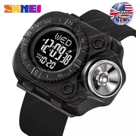 SKMEI  Man Digital Wristwatch Waterproof Alarm Stopwatch Creative LED Flashlight Countdown Sport Watches Men Back Light Display https://tinyurl.com/26z8oa8d