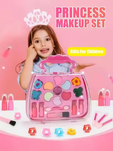 Children’s beauty makeup bag toy for girl ,Kids Little handbag, princess washable, pretend toy, non-toxic and safe birthday gift https://tinyurl.com/2dma6sbd