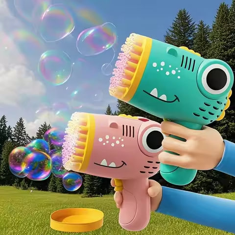 40 Hole Dinosaur Bubble Gun Handheld Bubble Machine, Electric Bubble Gun Outdoor Party Games Novel Toy(without Bubble Water) https://tinyurl.com/2yw2tw43