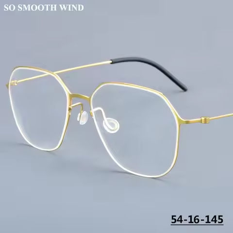 Denmark Ultralight Titanium Screwless Polygonal Eyeglasses 5505 Men Square Handmade Thin Glasses Frame Classic Glossy Spectacles https://tinyurl.com/2c7wg2ao