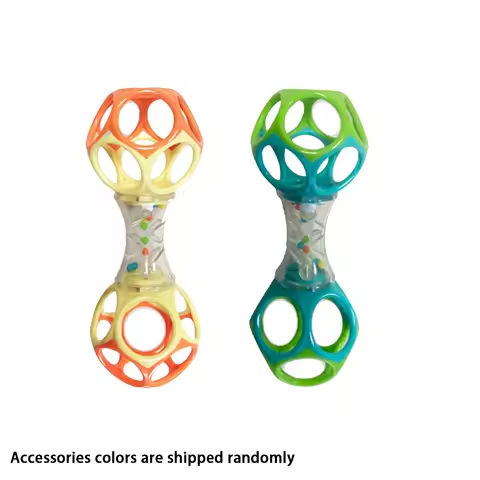 Baby Teether Rattle & Shake Barbell Toy, Ages 3 Months and Up(Random Color） https://tinyurl.com/27ja7axz