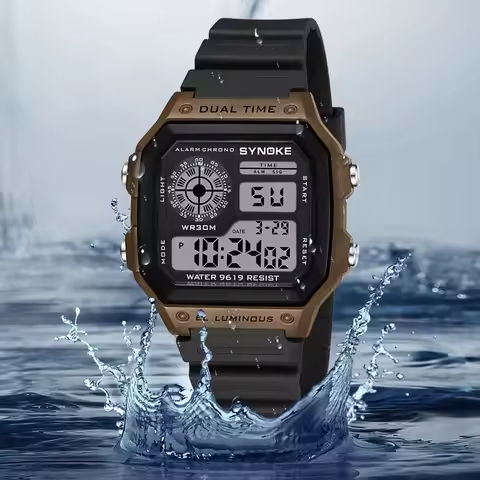 Digital Watches Men Sports Luminous Multifunction Waterproof Women Wristwatch Outdoor and Running Student Seven Lights Synoke https://tinyurl.com/28g75vos