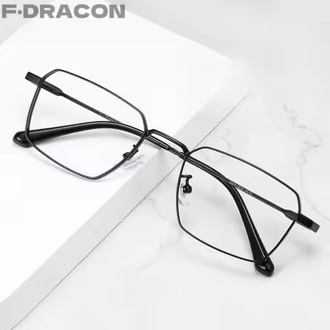 Large Face Titanium Eyeglass Frame Ultra Light Polygonal Men’s Eyeglass Frame Optical Prescription Men’s Eyeglass Frame K5070 https://tinyurl.com/2ypl9b22