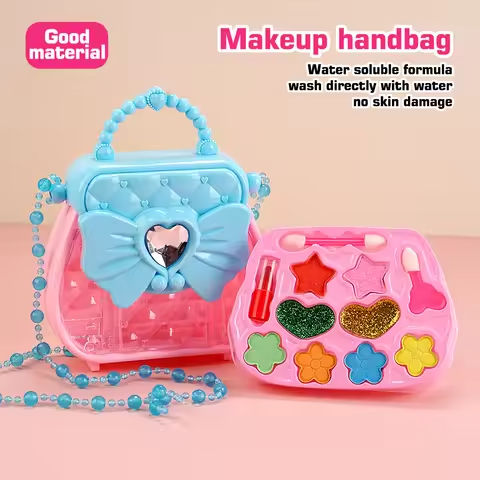 Heart of the Ocean Makeup Handbag Water Soluble Safe Girls Cosmetic Box Play House Toy Real Glitter Lipstick https://tinyurl.com/26xar6h5