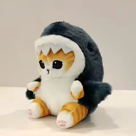 Cute Shark Cat Plush Doll Pendant Beautiful Room And Car Shrimp Cat Decoration Pendant Opening Holiday Boys and Girls Gift https://tinyurl.com/2aqxlvey