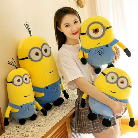 Minions Movie Periphery Yellow Plush Bob Plush Stuart Stuffed Toys In Jeans Soft Dolls Pillow Decoration Children Birthday Gift https://tinyurl.com/249mklm5