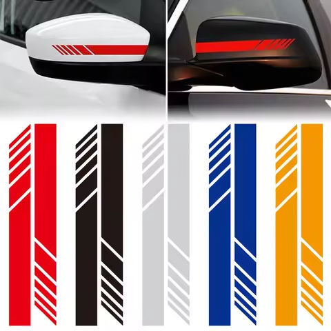 Car Stripe Stickers Rearview Mirror Reflective Vinyl Decals Decoration Fashion Styling Waterproof Sticker Exterior Accessories https://tinyurl.com/27hzsnxa