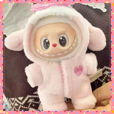 Labubu Doll Clothes Baby Penguin Onesie Labubu I II Idol Dolls 15/17cm Plush Doll’S Clothes Sitting Party Accessories https://tinyurl.com/2yag4z2k