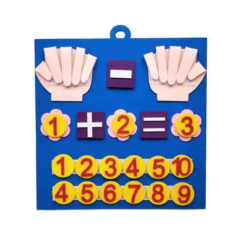 Montessori Toddler Math Felt Board Finger Number Learning Counting Preschool Manipulatives Learning Educational Toy Travel Game https://tinyurl.com/284zhtvs