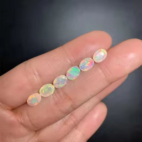 High Quality Natural Opal oval faced Shape Flat Bottom Opal / K Gold Jewelry Clock Inlay Gemstones Ring Face https://tinyurl.com/227pneww