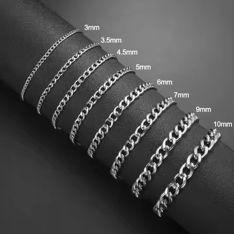 Punk Cuban Chain 3-10mm Wide Minimalist Bracelet Men Women Stainless Steel Gold Color Basic Hip Hop Figaro Chain Jewelry Gift https://tinyurl.com/2cu8onkz
