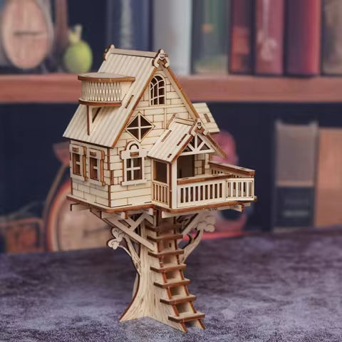 3D Wooden Puzzle DIY Tree House Model, Wooden DIY Tree House Model Kit, Miniature Wooden Model Toys, Creative Birthday and Halloween Gifts https://tinyurl.com/27vndxhc