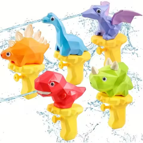 5Pcs Cartoon Dinosaur Water Gun, Mini Water Toys, Suitable for Bathroom Water Play, Summer Party Parent-Child Interactive Toys https://tinyurl.com/22wvn7tb