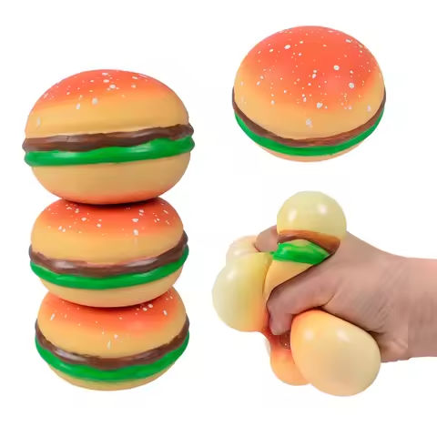 Ultra-Soft Hamburger Stress Relief Toy Squishy Pinching Cookies for Anxiety Relief Office Relaxation Decompression Accessory https://tinyurl.com/28cwnvp4