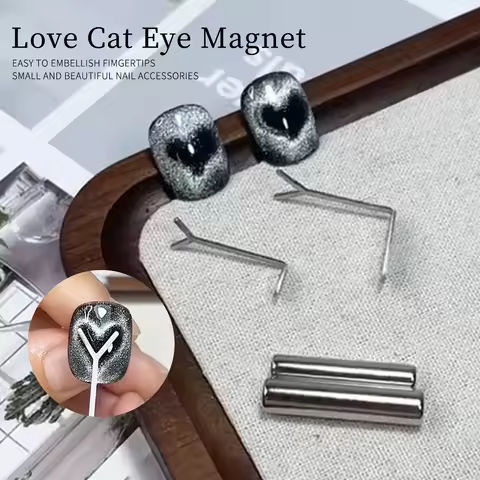 1/2/3/4pc Nail Art Magnet Set With Y-shaped Cat’s Eye Magnetic Rod For Match Heart Shaped Effect Magnet Polishing Nail DIY Tools https://tinyurl.com/2avajcot