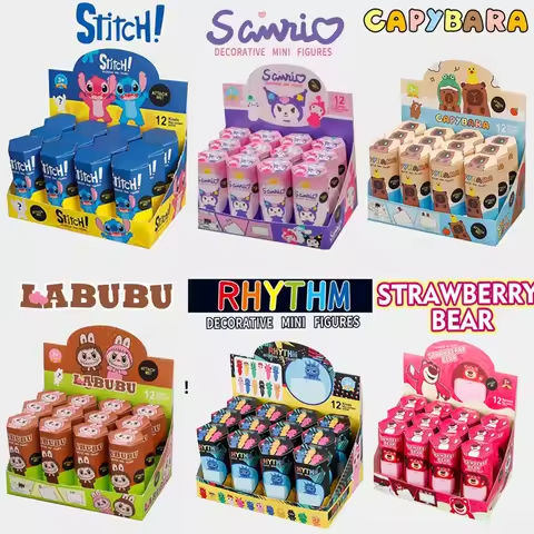 12pcs Set Blind Box Hippers Angel Stitch Capybara Sticker Car Desktop Decoration Mini Figure Mystery Box Wholesale https://tinyurl.com/249gy66t