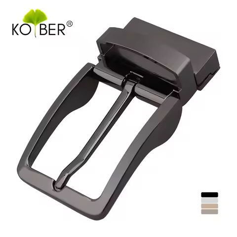 KOLBER New Reverse Belt Buckle for Men Zinc Alloy 3.5cm Pin Buckle Fashion Gold Belt Buckle for Trousers Male Accessories https://tinyurl.com/28t6bz4b
