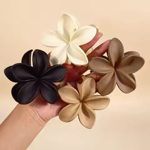 Decorations Fashion Flower Hair Claws for Women Fashionable Handmade Plastics Crab Clamps Headwear Frosted Ponytail Shark Clip https://tinyurl.com/24xoac8d