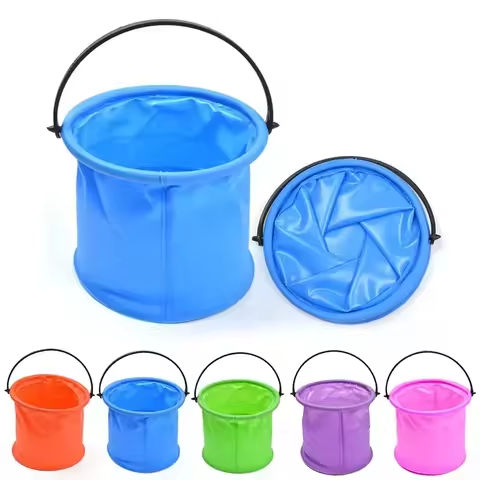 1pc Beach Sand Bucket Toy Collapsible Bucket Gardening Tool Outdoor Pool Play Tool Kids Summer Water Fun Toy Birthday Gift https://tinyurl.com/2756bfgb