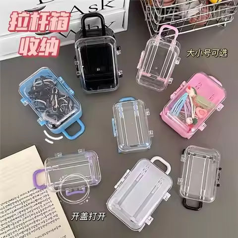 17cm Labubu Clothing Storage Box Mini Trolley Transparent Suitcase Cotton Doll Wardrobe Jewelry Mini Storage Box https://tinyurl.com/2yt7v5ff