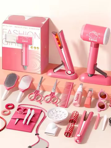 Kids Make Up Toys Simulation Haircut Kit Children’s Hair dryer Role Playing Game Educational Toys For Girls Pretend Play Gifts https://tinyurl.com/22u5xjtz
