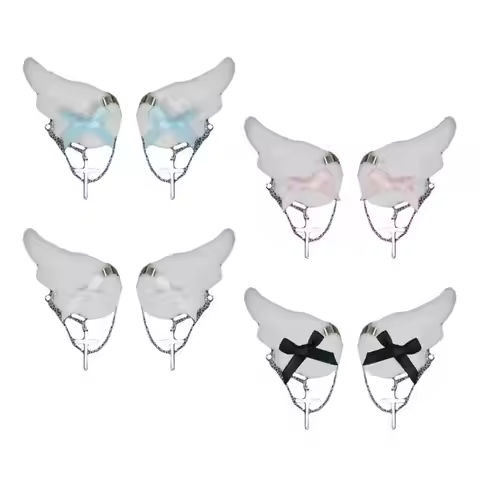 Angel Wing Hair Clip for Girls Y2K Punk Hairpins Bowknot Hairclips Animation Hair Barrettes Subculture Hair Accessories https://tinyurl.com/26rm79vy