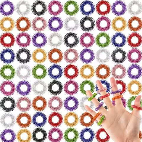 10/30/50PCS Rings Sensory Toys ADHD Autism Stress Relief Fidget Ring Silent Stress Reducer Fidget Toys for Kids Adults https://tinyurl.com/27axvuk5