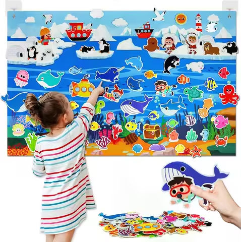  Ocean Felt Story Board Toys Farm Animals Early Learning Storytelling Flannel Board Classroom Educational Interactive Play Kit https://tinyurl.com/2d9hqftq
