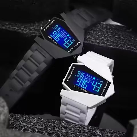 Men Woman Digital Watch Sports Alarm Clock Multifunctional Fighter Jet Airplane Watch Couple wristwatch Children Student Watches https://tinyurl.com/23k3f68x
