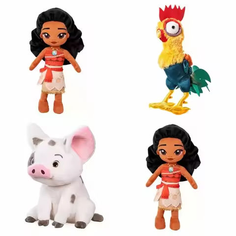 20-30cm Disney Movie Moana Peripheral Soft Animals Cute Cartoon Action Figure Toy Maui Moyana Hei Pua Pig Doll Kid Birthday Gift https://tinyurl.com/2yx9sobu