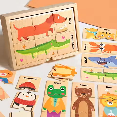 Animal Pattern Matching Memory Game for Kids – Wooden Montessori Educational Toy for Halloween & Christmas Gifts https://tinyurl.com/26luo28c