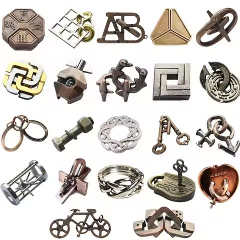 Lock Puzzles Classic IQ Metal Brain teaser Magic Baffling Puzzles Game Toys For Children Adults Funny Gifts Metal Puzzle https://tinyurl.com/25awgzly