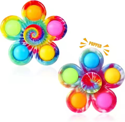 Tie Dye Simple Fidget Spinner Pops Finger Toys Push Bubble Hand Spinner For ADHD Anxiety Stress Relief Sensory Gifs For Kids https://tinyurl.com/29tb9vsz