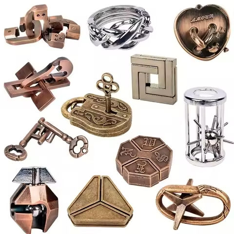 Creative Classic IQ Metal Brain Teaser Magic Baffling Puzzles Game Toys for Children Adults Funny Kids Gifts https://tinyurl.com/27v4gaw3