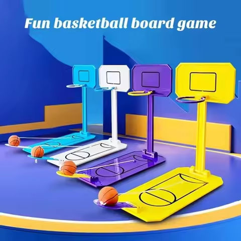 1pc Children Interactive Educational Toy Creative Desktop Basketball Game Machine, Mini Basketball Hoop Toy, Indoor Leisure Toy https://tinyurl.com/24eroq35