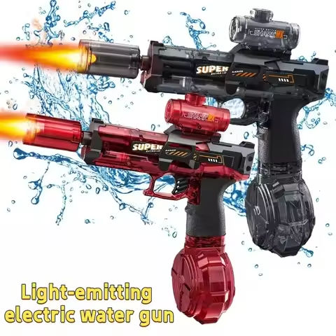 Led Light Emitting Electric Water Gun Toys Children Automatic Sensor Lights Water Pistol Summer Outdoor Beach Pool Toy for Kids https://tinyurl.com/2byp5wuv