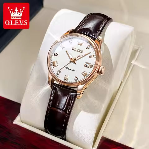 OLEVS 9932 Women’s Watches Fashion Luxury Original Wristwatch Waterproof Luminous  Automatic Watch Chronograph Date Ladies Watch https://tinyurl.com/27evhw9p