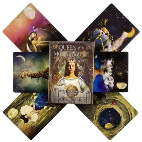 Queen of the Moon Oracle Cards Tarot English Divination Edition Deck Borad Games Deck Playing Cards https://tinyurl.com/25n7bzng