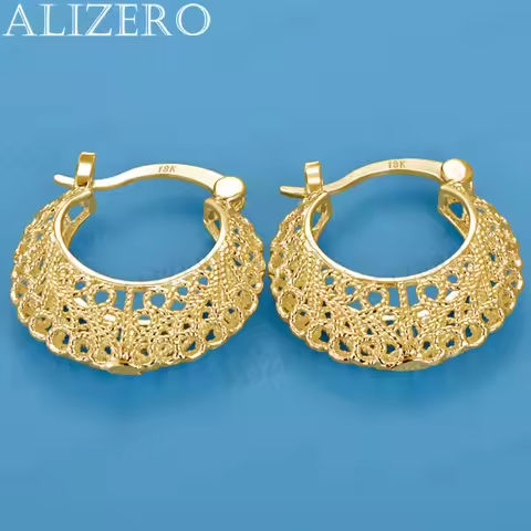 ALIZERO 18K Gold Hollow Flowers Earrings For Women Wedding Engagement Party Fashion Jewelry Gifts Charms Ear Clip Accessories https://tinyurl.com/23f5u43b