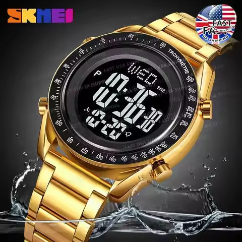 SKMEI Fashion Men’s Digital Watch Male Waterproof Watches For Men Luxury Stainless Steel Strap Calendar Electronic Wristwatch https://tinyurl.com/2y8pvn4r