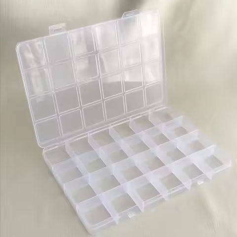 Practical 24 Grid Compartment Plastic Transparent Storage Box Jewelry Earring Bead Screw Holder Case Display Organizer Container https://tinyurl.com/26wf9vrf