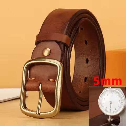 Full Grain Leather Belt for Men100% Italian Real Solid Leather Casual Jeans Belt 5mm Thick Men’s Heavy Duty Work Belt https://tinyurl.com/2y5wzl37